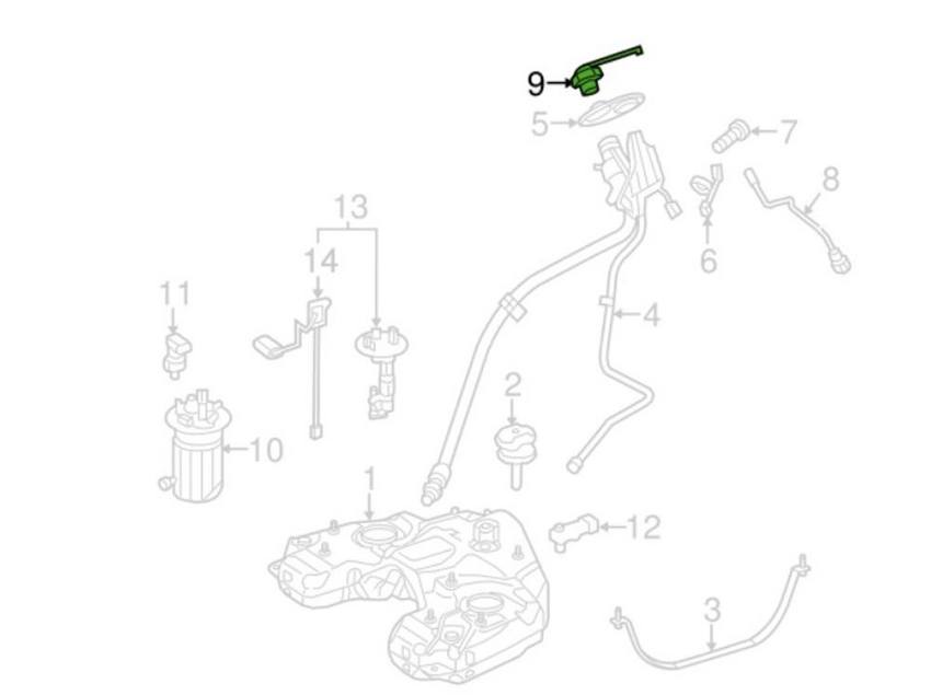 Mercedes Gas Cap 1664700030